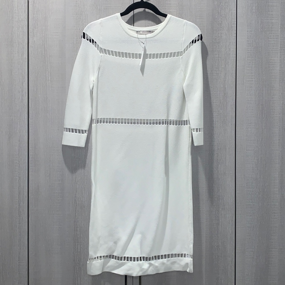 NWT White Dress with Flirty Cut Outs
